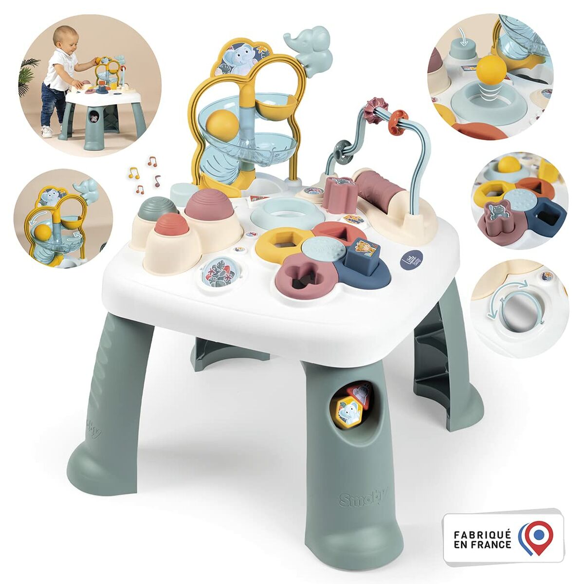 Centru de activităţi Smoby Activity Table + 1 An Masă cu mai multe jocuri - Bebelus, Jucăriile copilăriei timpurii