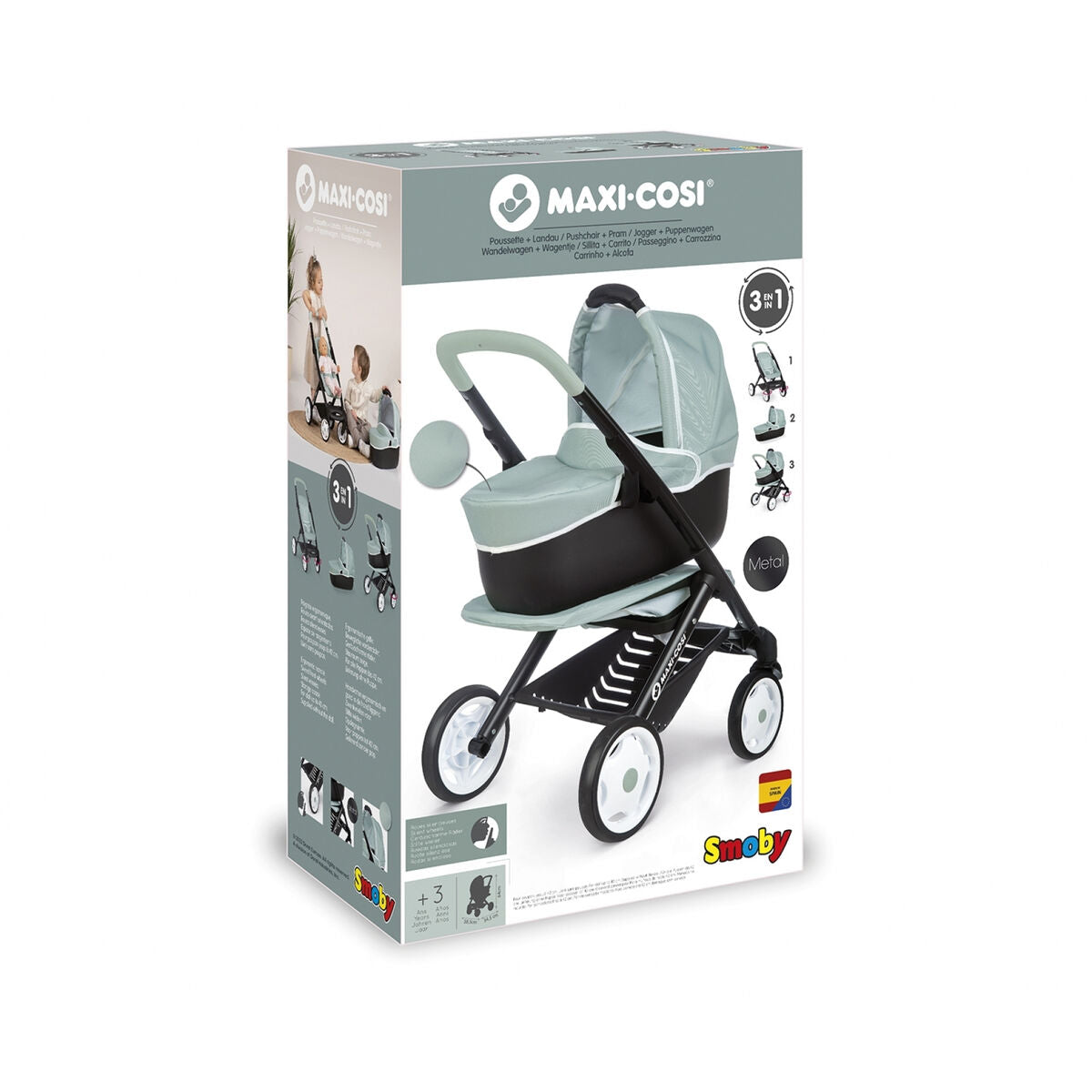 Cărucior pentru Păpuși Smoby Maxi-Cosi Pushchair 64 cm - Jucarii si jocuri, Păpuși și accesorii