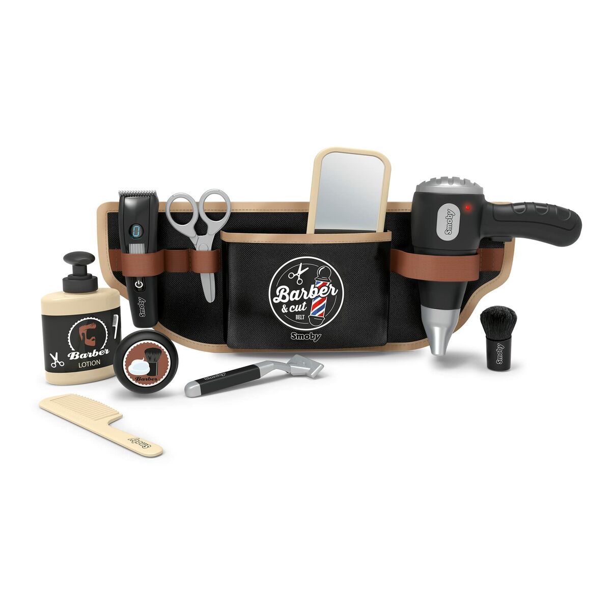Set de Machiaj pentru Copii Smoby BARBER & CUT BELT Negru - Jucarii si jocuri, Costume și accesorii