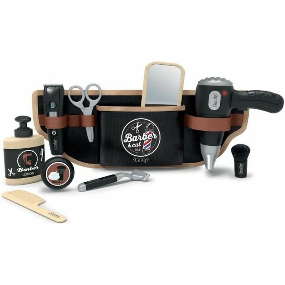 Set de Machiaj pentru Copii Smoby BARBER & CUT BELT Negru - Jucarii si jocuri, Costume și accesorii