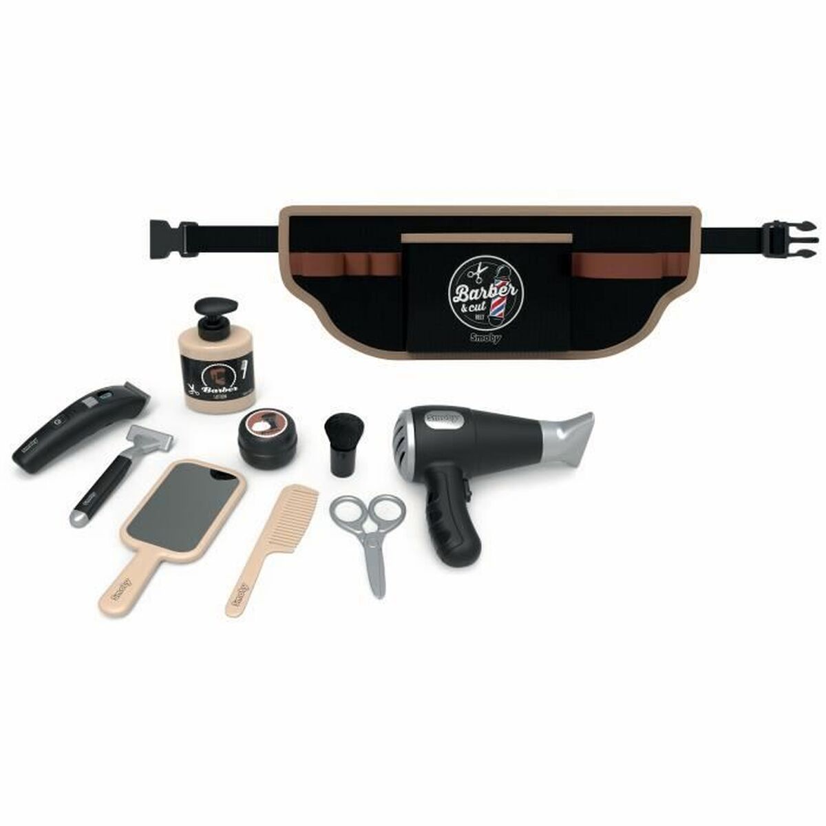 Set de Machiaj pentru Copii Smoby BARBER & CUT BELT Negru - Jucarii si jocuri, Costume și accesorii