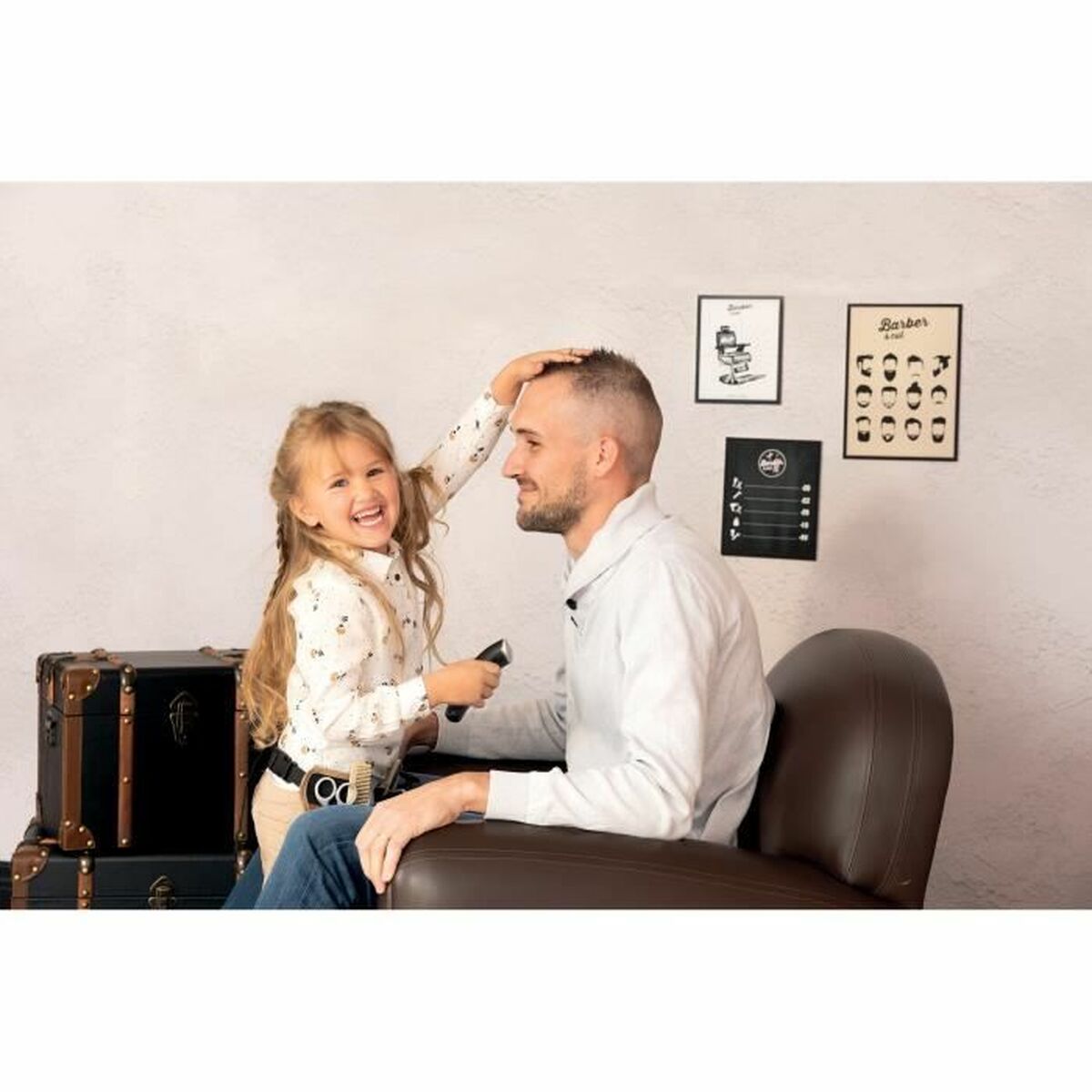 Set de Machiaj pentru Copii Smoby BARBER & CUT BELT Negru - Jucarii si jocuri, Costume și accesorii