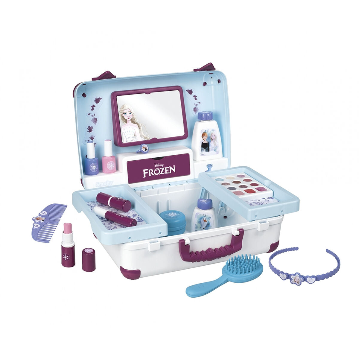 Set de Machiaj pentru Copii Smoby FROZEN BEAUTY SUITCASE Multicolor - Jucarii si jocuri, Costume și accesorii