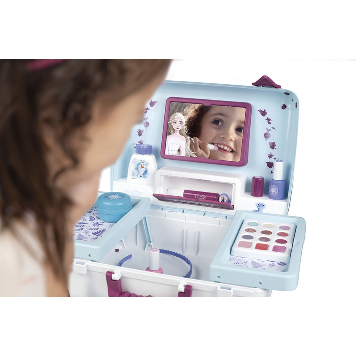 Set de Machiaj pentru Copii Smoby FROZEN BEAUTY SUITCASE Multicolor - Jucarii si jocuri, Costume și accesorii