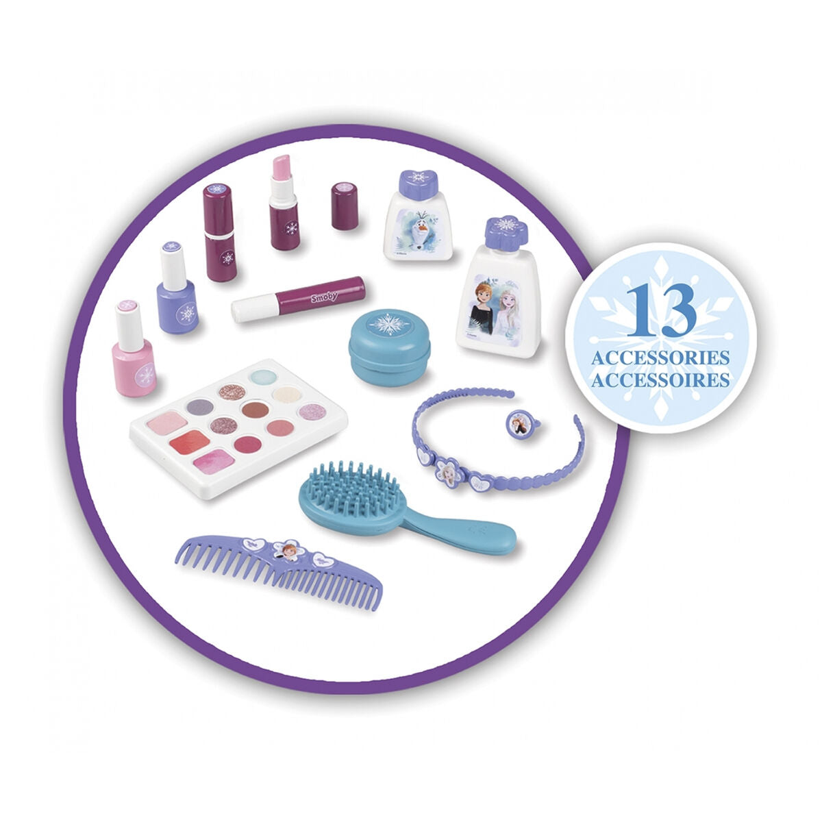Set de Machiaj pentru Copii Smoby FROZEN BEAUTY SUITCASE Multicolor - Jucarii si jocuri, Costume și accesorii