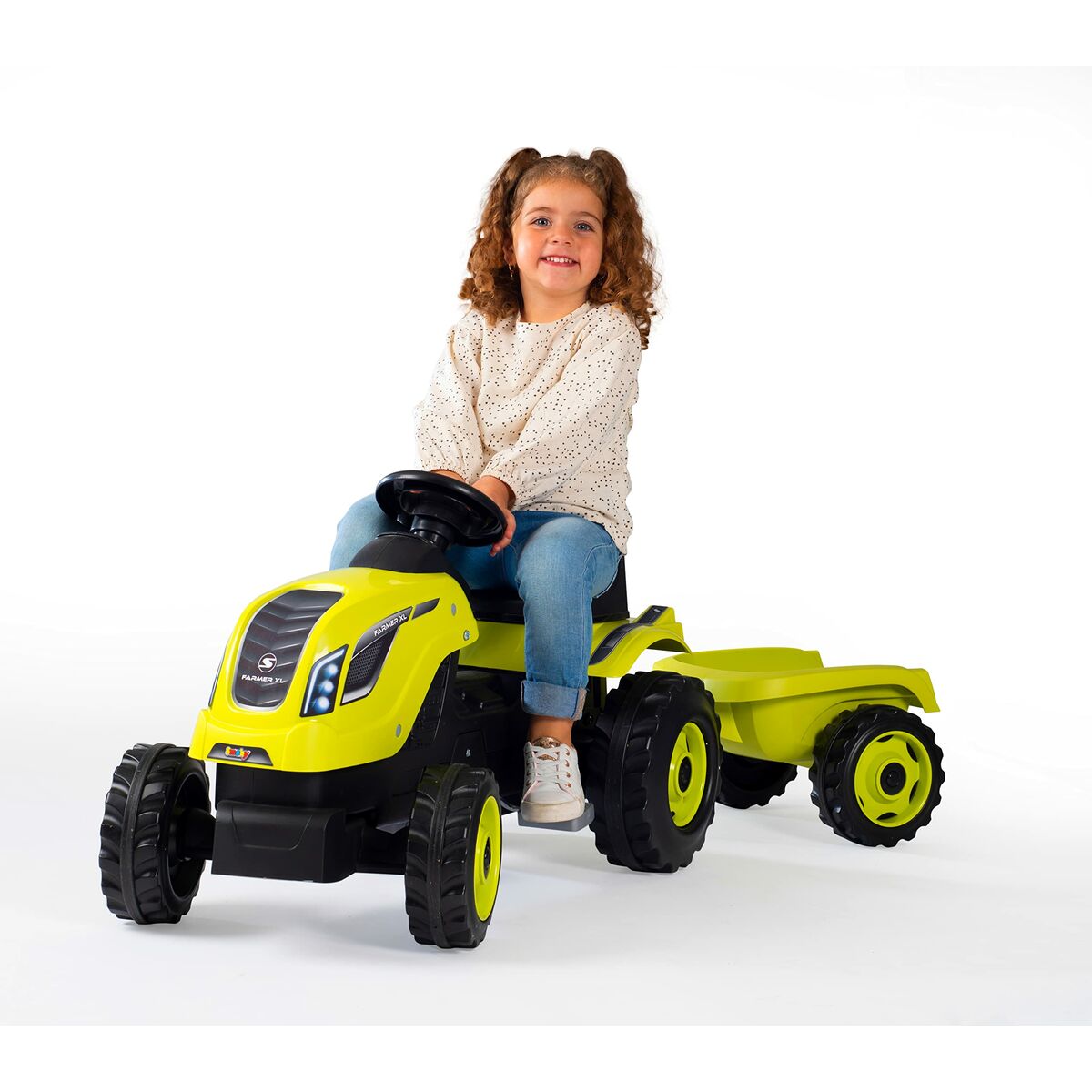 Mașină-Premergător Smoby Remorcă Tractor - Jucarii si jocuri, În aer liber și sport