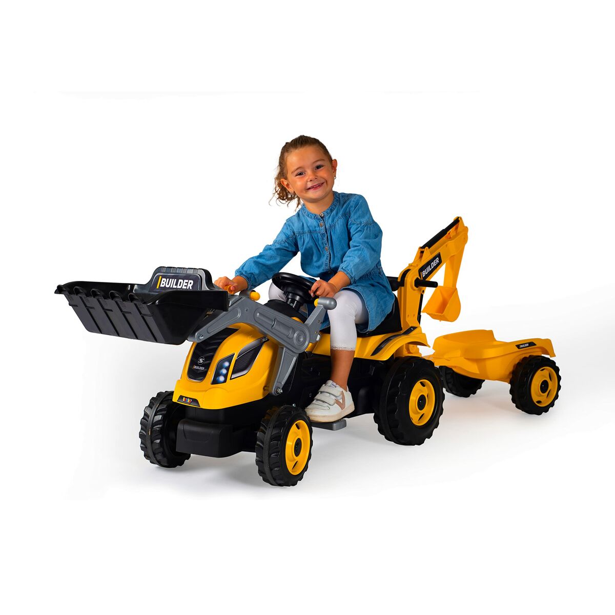 Mașină-Premergător Smoby Tractor Remorcă - Jucarii si jocuri, În aer liber și sport