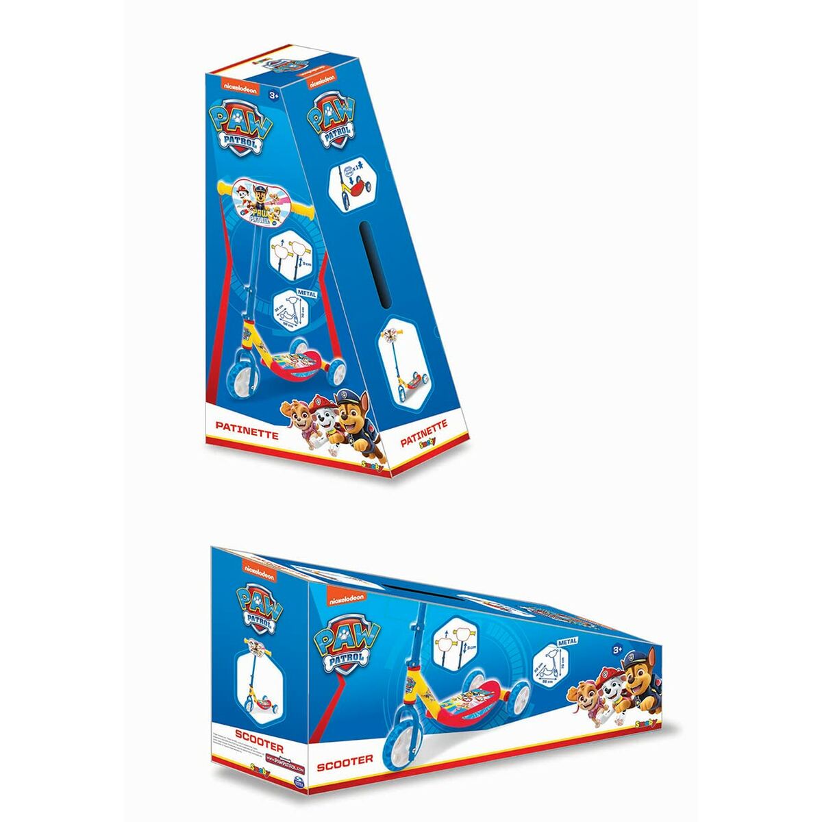 Trotinetă Smoby Paw Patrol 3w Scooter Multicolor - Sport și în aer liber, Mobilitate urbană