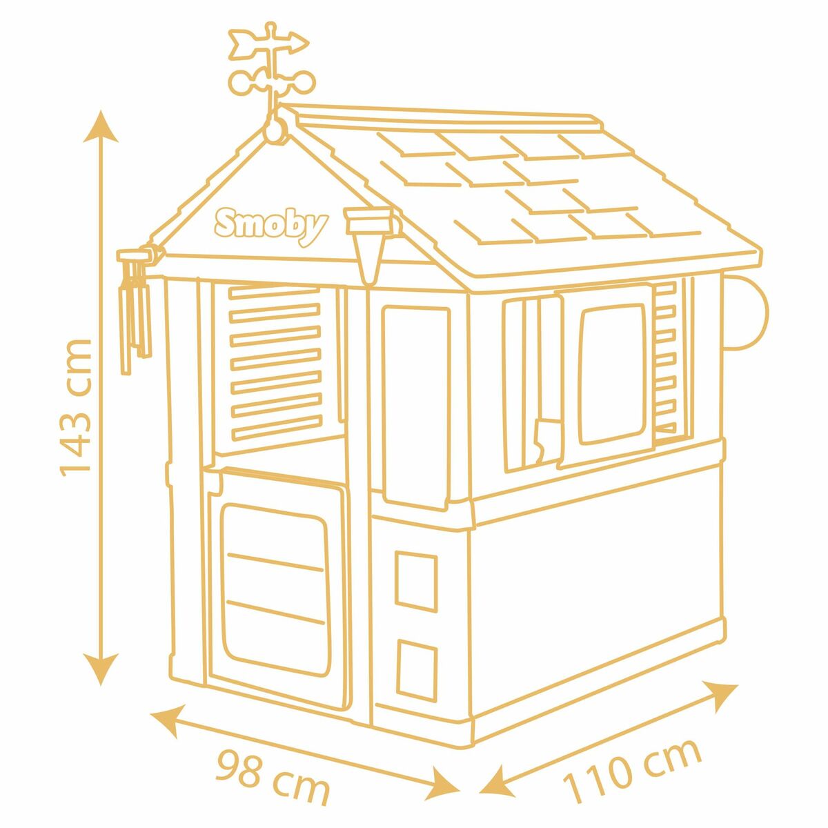 Casă pentru Copii de Joacă Smoby 4 Seasons 102,7 x 121,8 x 143,4 cm - Jucarii si jocuri, În aer liber și sport