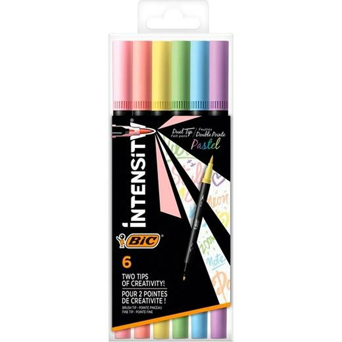Set de Carioci Bic Intensity Dual tip Multicolor Plăcintă 6 Piese - Birou și papetărie, Pixuri, creioane și articole de scris
