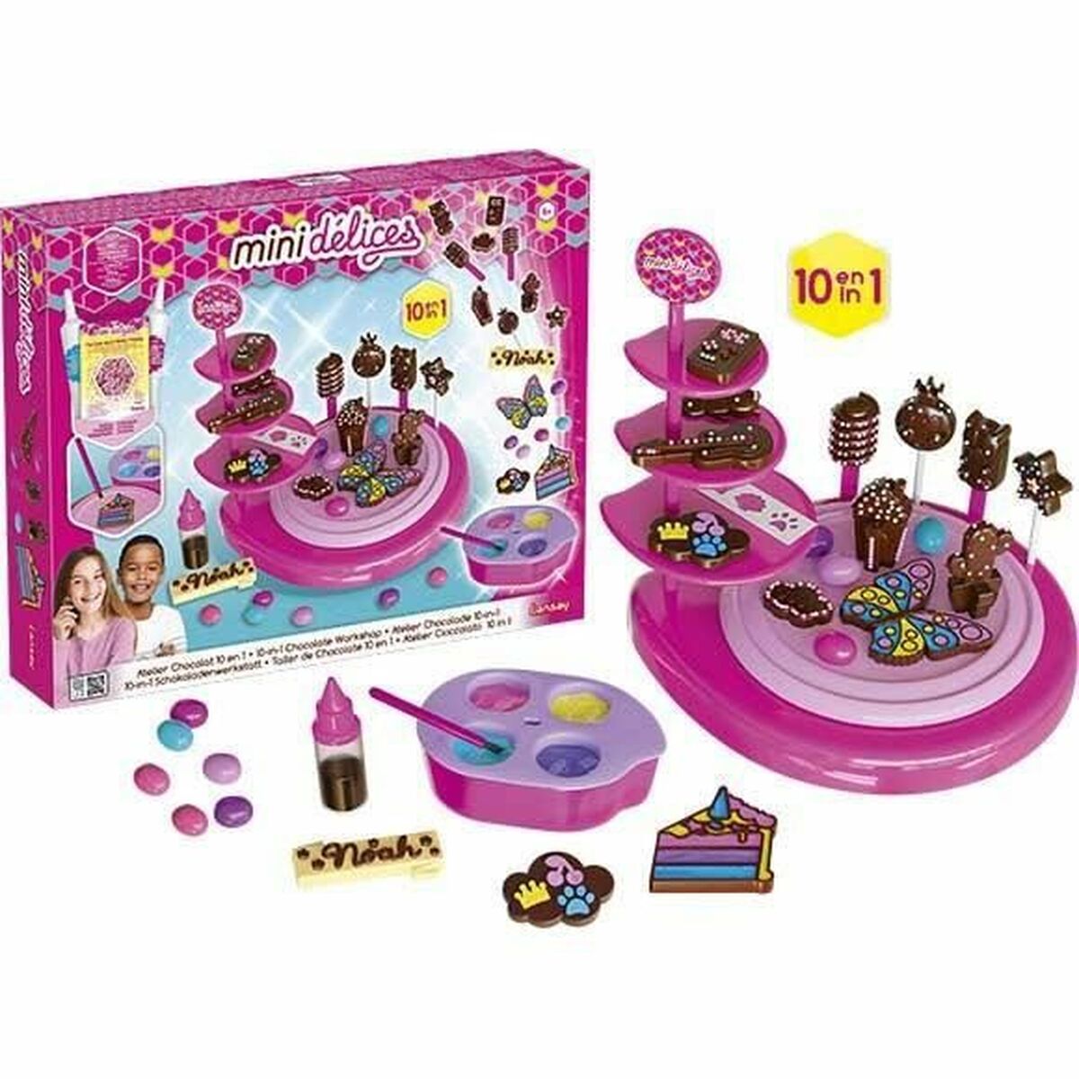 Set de Lucru Manual Lansay Mini Délices - 10 In 1 Chocolate Workshop Cofetărie - Jucarii si jocuri, Activități creative