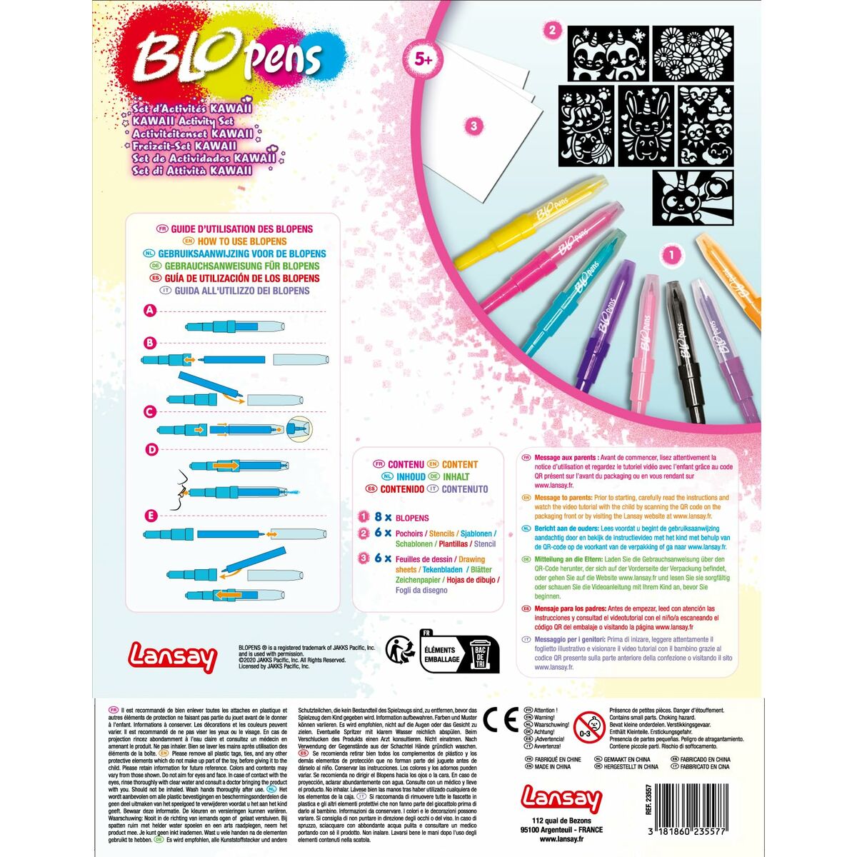 Cutie de Activități pentru Colorat Lansay BLOPENS KAWAII Multicolor - Jucarii si jocuri, Activități creative
