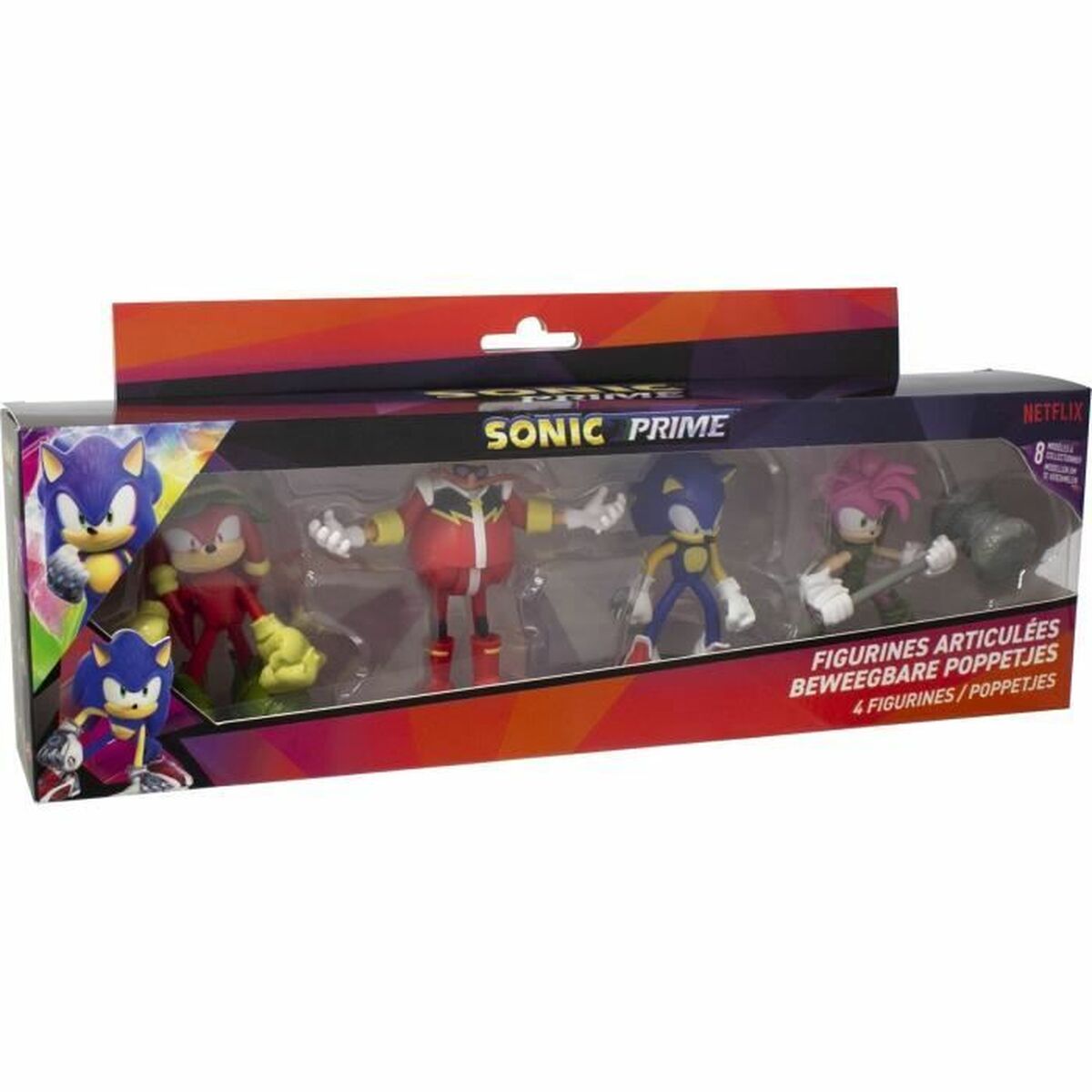 Figurine Articulate Sonic Prime 4 Piese - Jucarii si jocuri, Păpuși și figurine