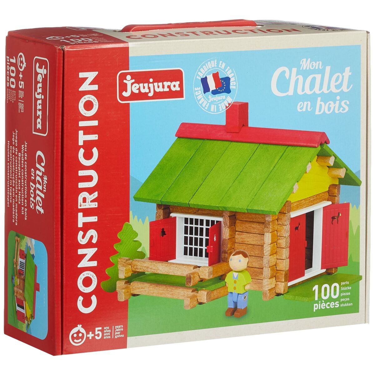 Figurine de Acțiune Jeujura My Wooden Chalet 100 Piese Playset - Jucarii si jocuri, Păpuși și figurine