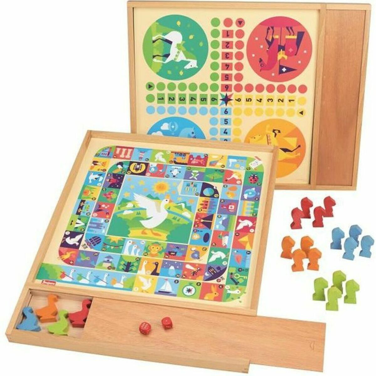 Joc de Masă Jeujura Game of goose and small horses - Jucarii si jocuri, Jocuri și accesorii