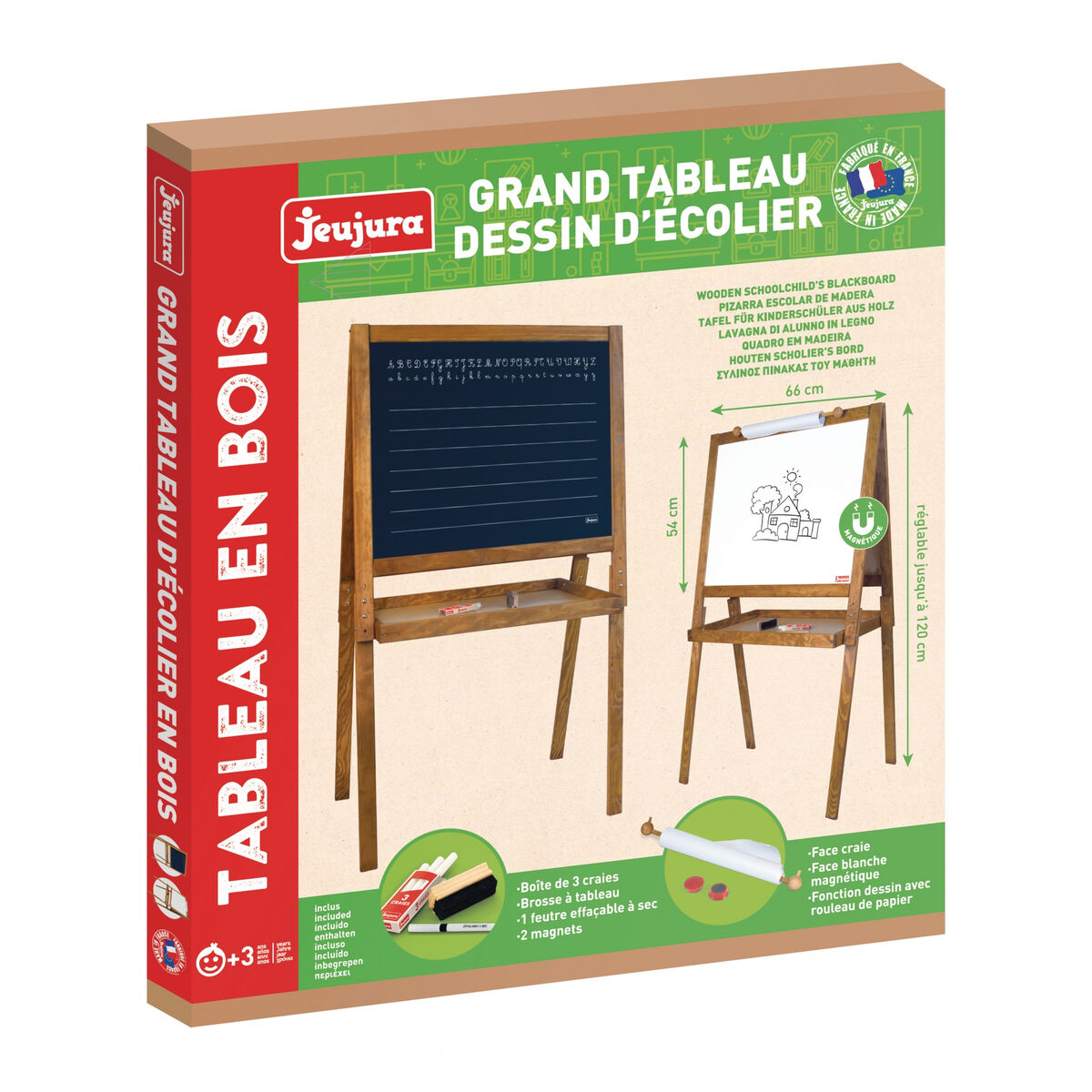 Tablă cu Două Fețe Jeujura Large Drawing Board of Schoolboys - Jucarii si jocuri, Activități creative