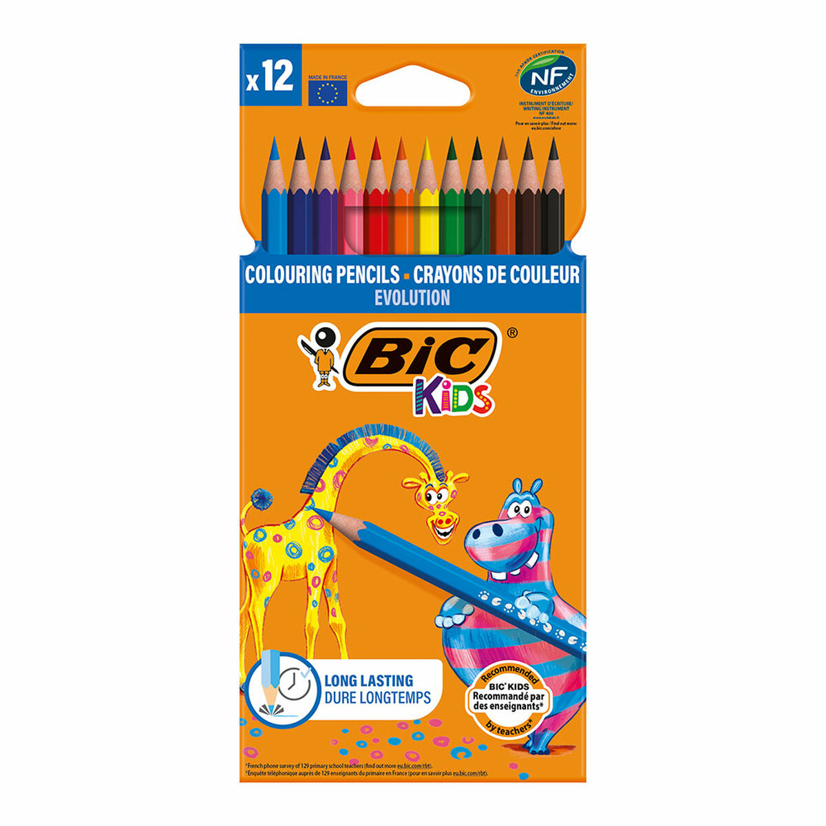 Creioane culori Bic Multicolor 12 Piese - Birou și papetărie, Arte și Meserii