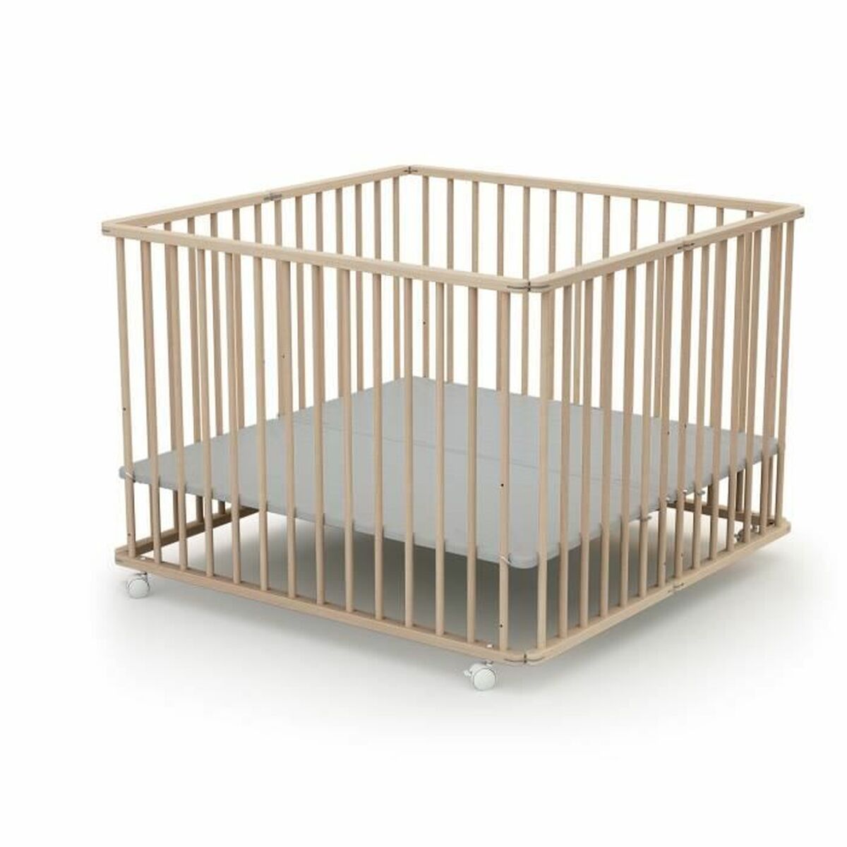 Loc de joacă WEBABY 100 x 100 cm Bej - Bebelus, Dormitor