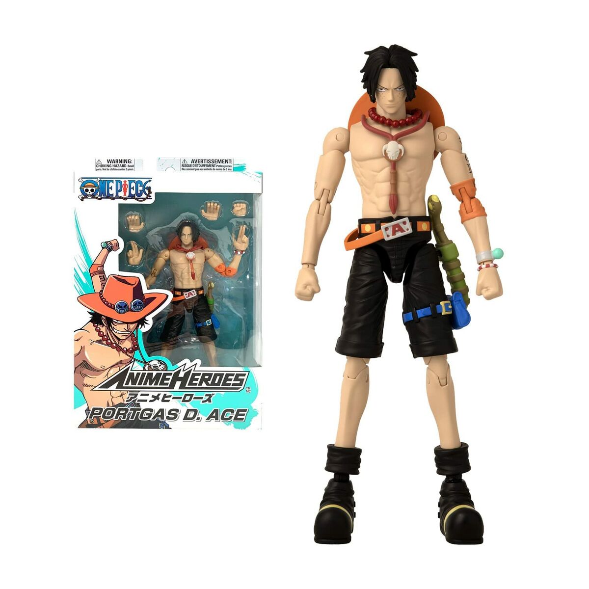 Figurine de Acțiune One Piece Bandai Anime Heroes: Portgas D. Ace 17 cm - Jucarii si jocuri, Păpuși și figurine