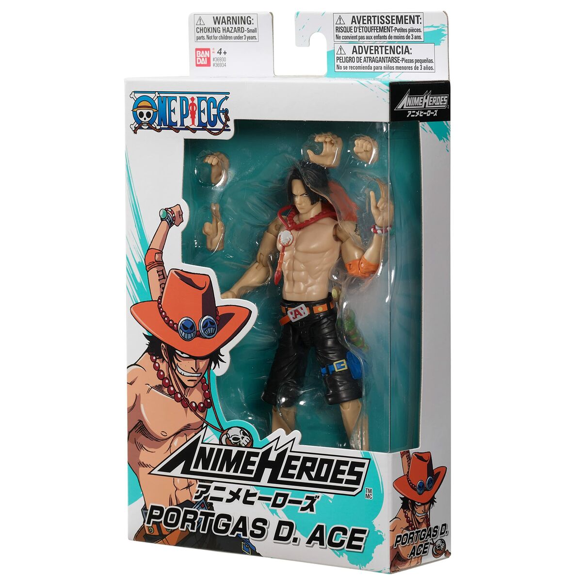 Figurine de Acțiune One Piece Bandai Anime Heroes: Portgas D. Ace 17 cm - Jucarii si jocuri, Păpuși și figurine
