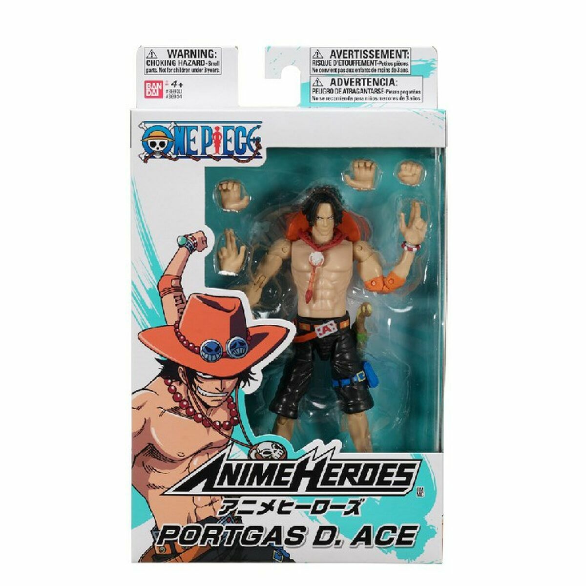 Figurine de Acțiune One Piece Bandai Anime Heroes: Portgas D. Ace 17 cm - Jucarii si jocuri, Păpuși și figurine