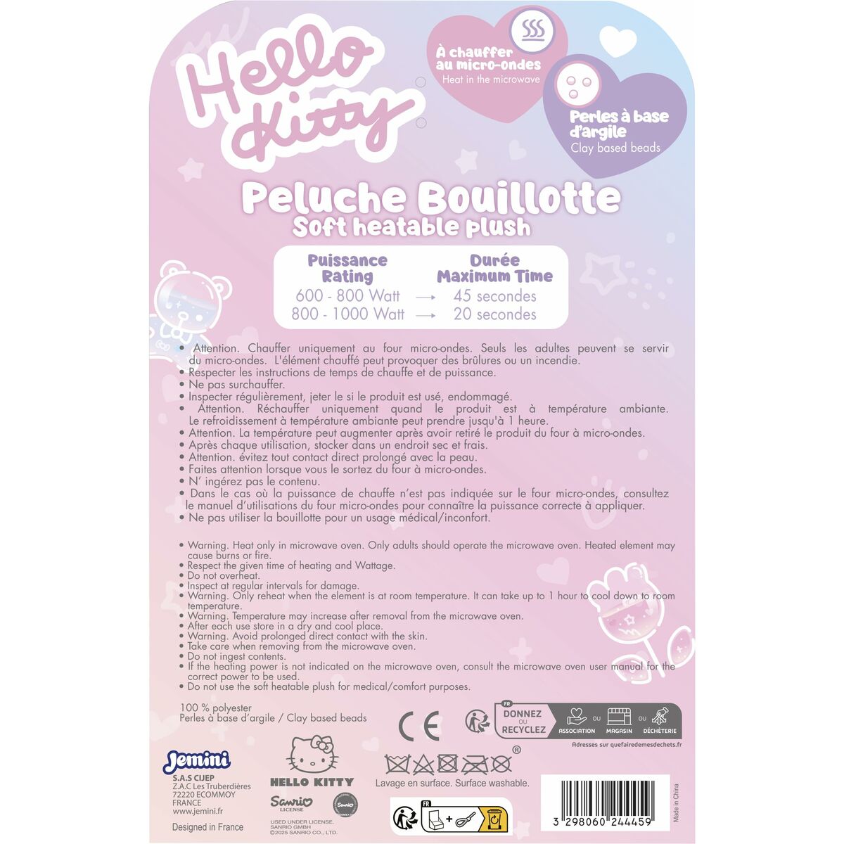 Jucărie de Pluș Jemini Hello Kitty Alb Roz - Jucarii si jocuri, Jucării de pluș
