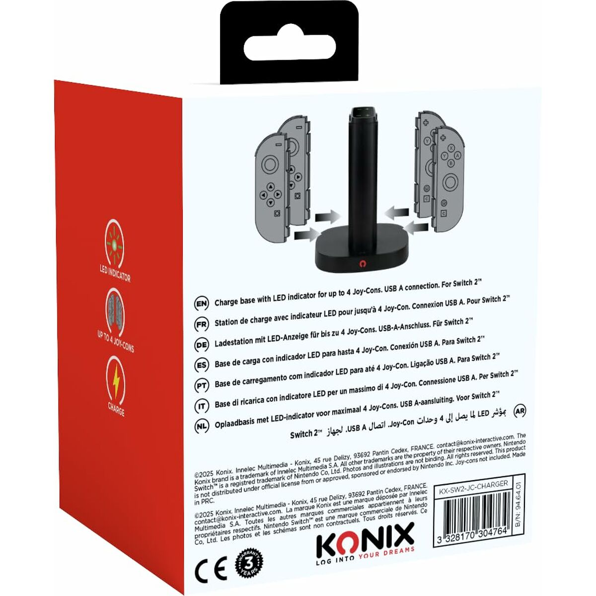 Suport Pliabil pentru Telecomenzi KONIX - Electronică, Joc video