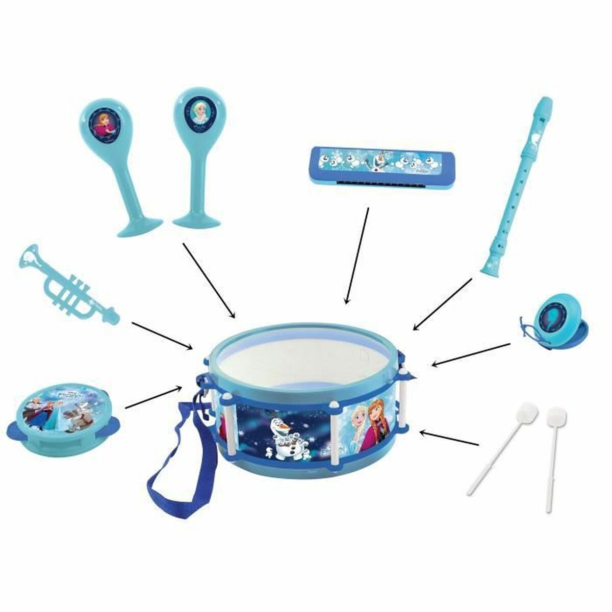 Jucărie Set de instrumente muzicale Lexibook Frozen Plastic 7 Piese - Jucarii si jocuri, Instrumente muzicale pentru copii