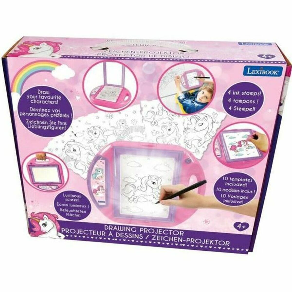 Set pentru desen Lexibook Unicorn Drawing Projector - Jucarii si jocuri, Activități creative