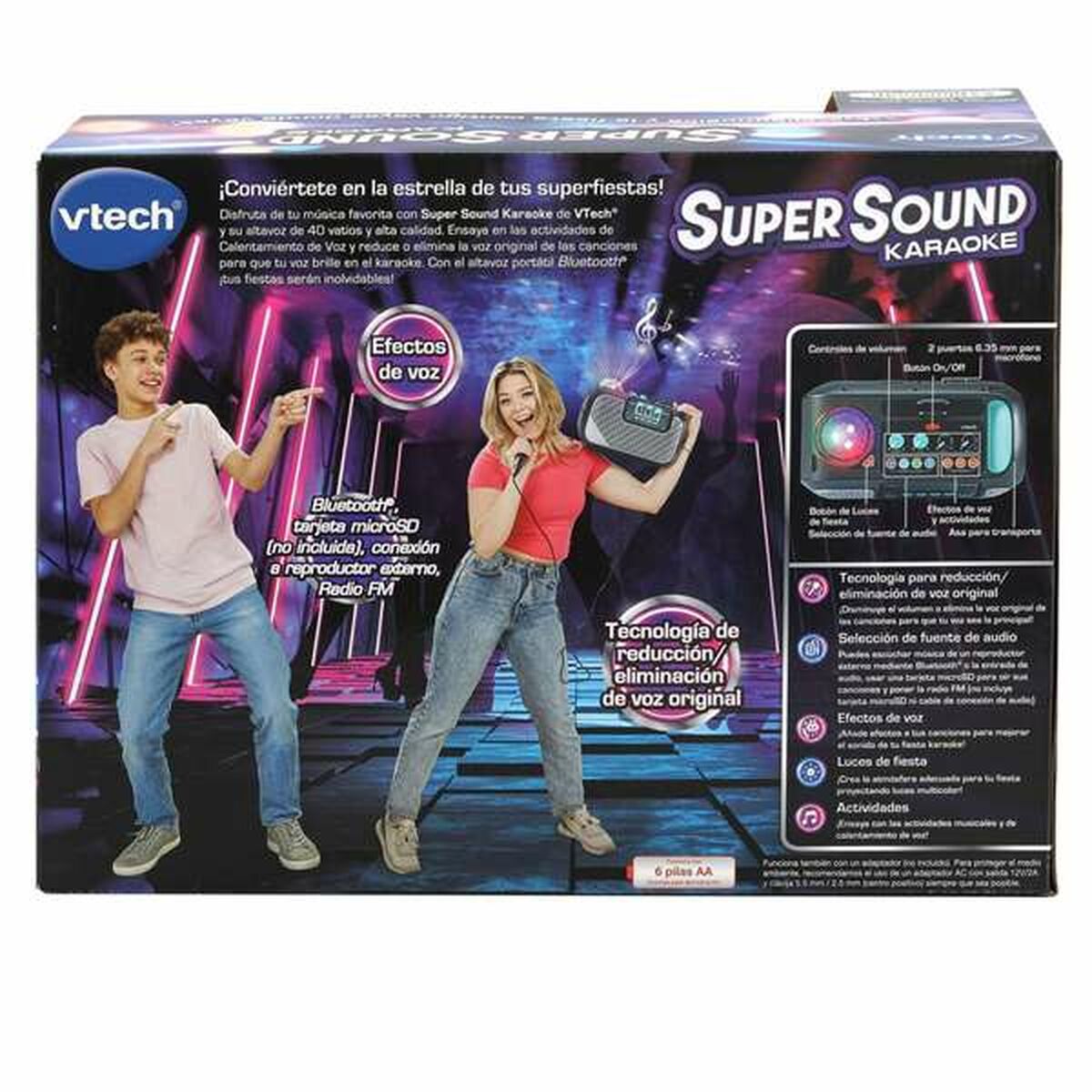 Difuzor cu Microfon Karaoke Vtech Super Sound - Jucarii si jocuri, Jucării electronice
