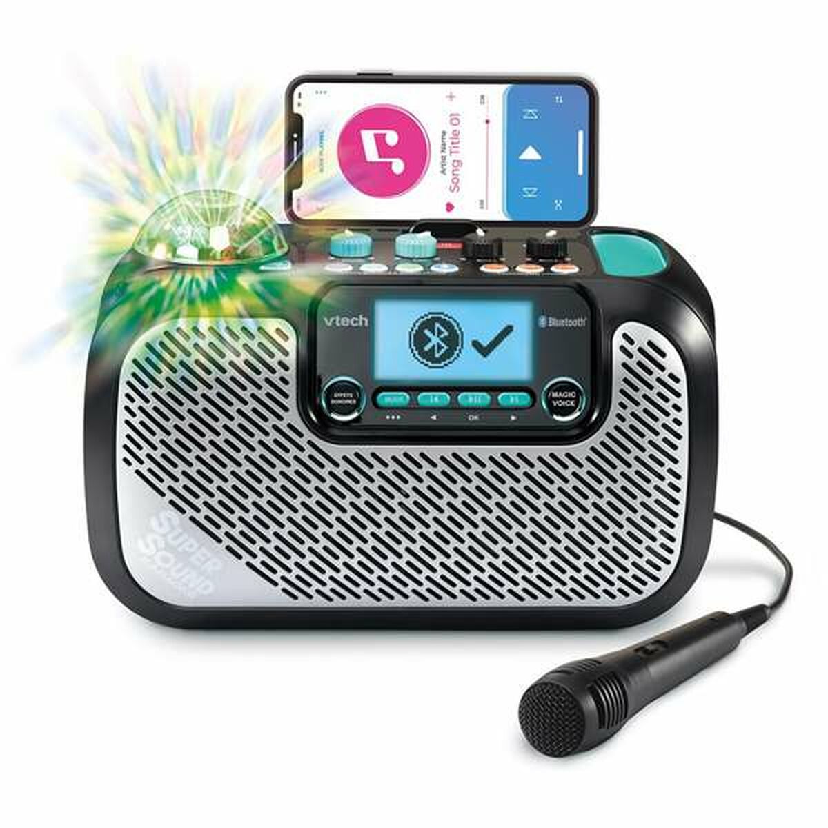 Difuzor cu Microfon Karaoke Vtech Super Sound - Jucarii si jocuri, Jucării electronice