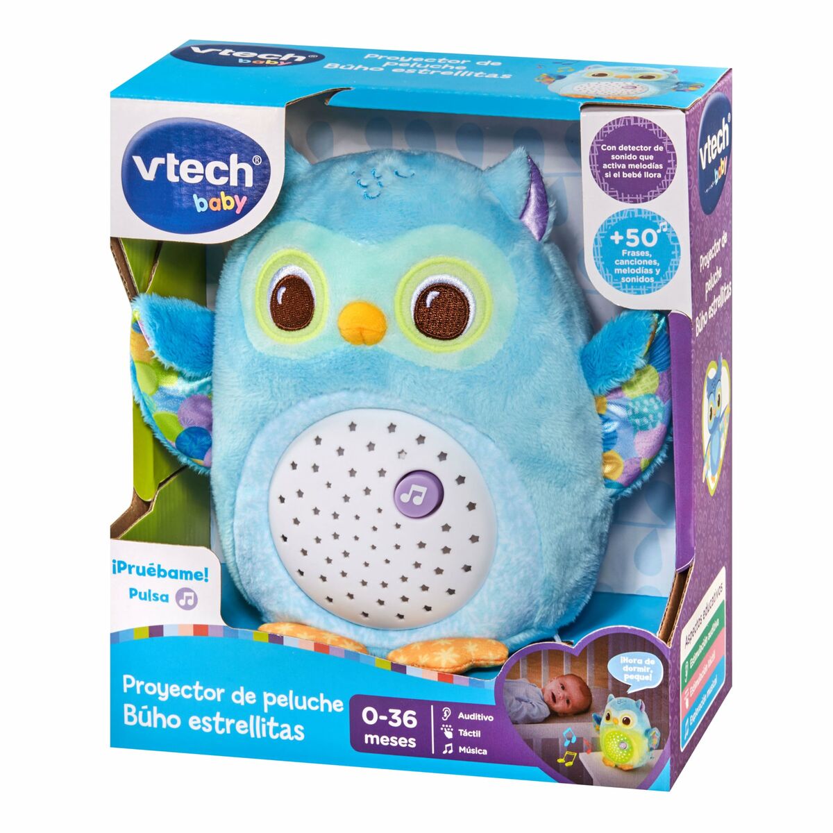 Mobil Proiector Vtech 18,8 x 10 x 21,6 cm Bufniță - Bebelus, Dormitor