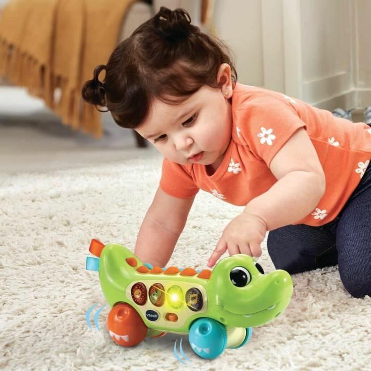 Jucărie educațională Vtech Baby Rouli Croco rigolo (FR) - Bebelus, Jucăriile copilăriei timpurii