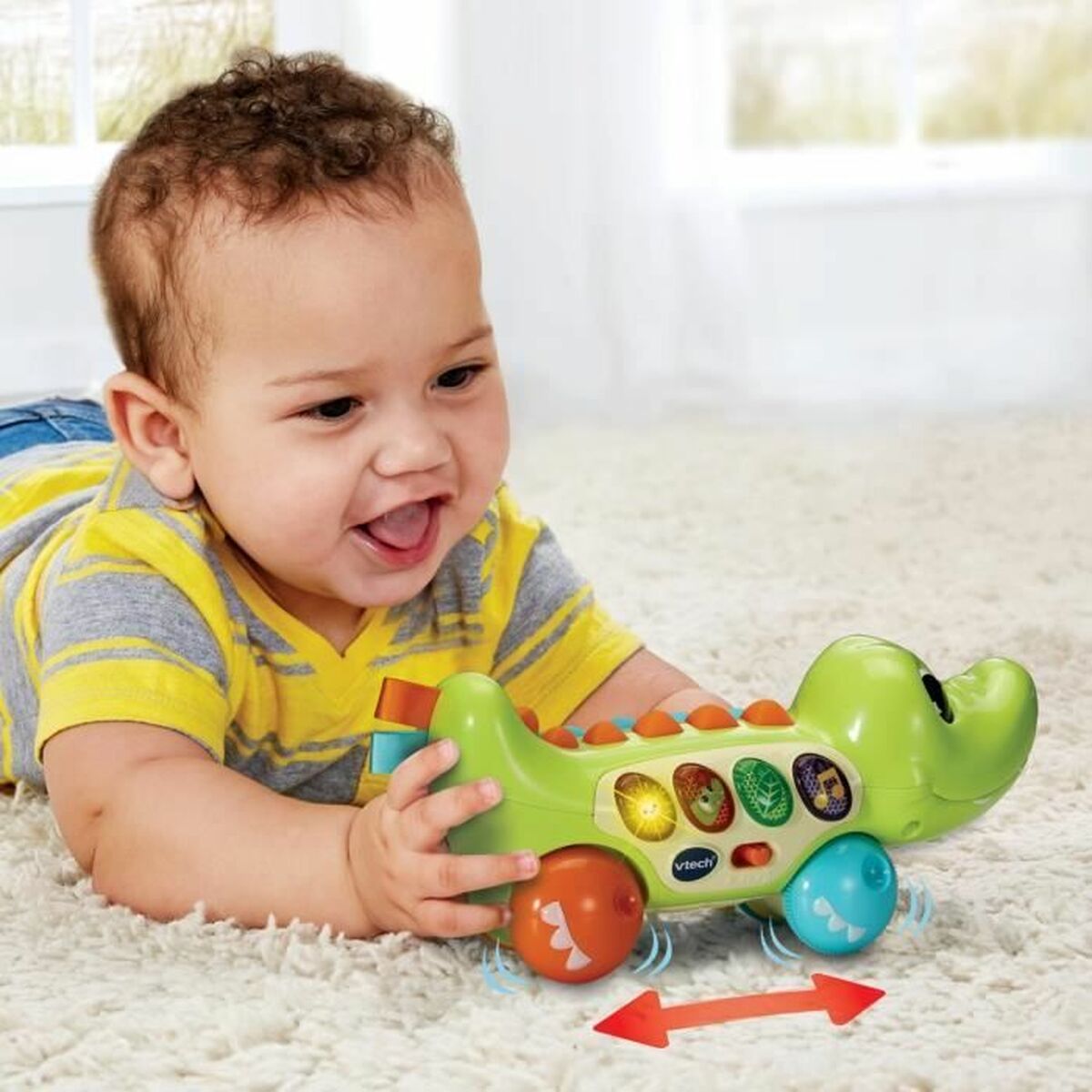 Jucărie educațională Vtech Baby Rouli Croco rigolo (FR) - Bebelus, Jucăriile copilăriei timpurii
