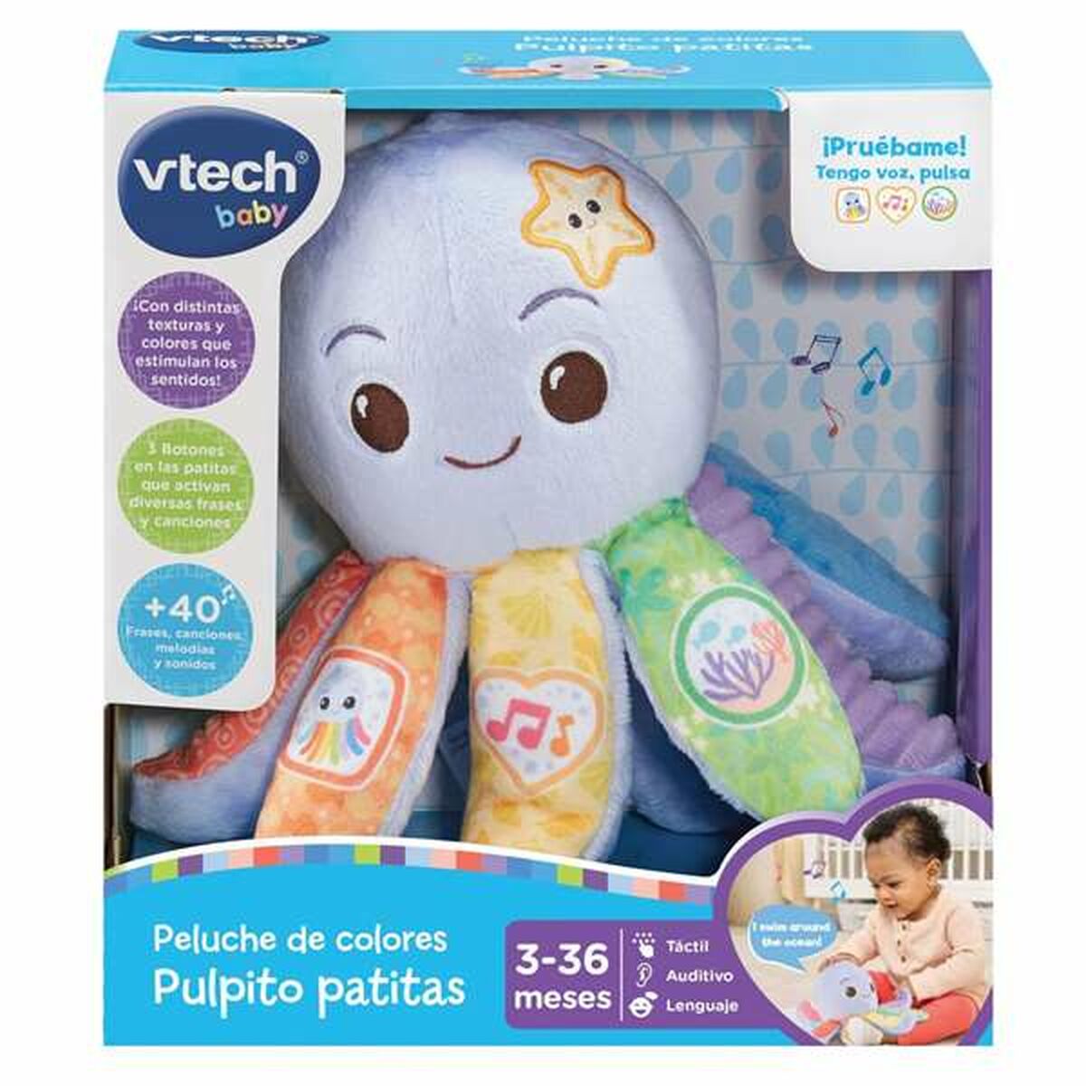 Jucărie de Pluș Vtech Textilă Caracatiță 20,5 x 17,6 x 11 cm - Jucarii si jocuri, Jucării de pluș