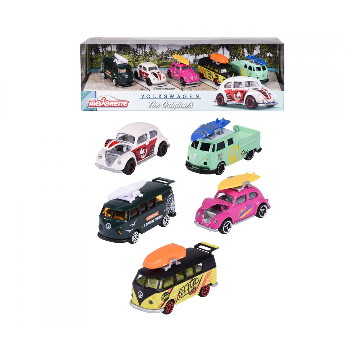 Set de Jucării cu Vehicule Majorette Volkswagen Originals (5 Piese) - Jucarii si jocuri, Vehicule