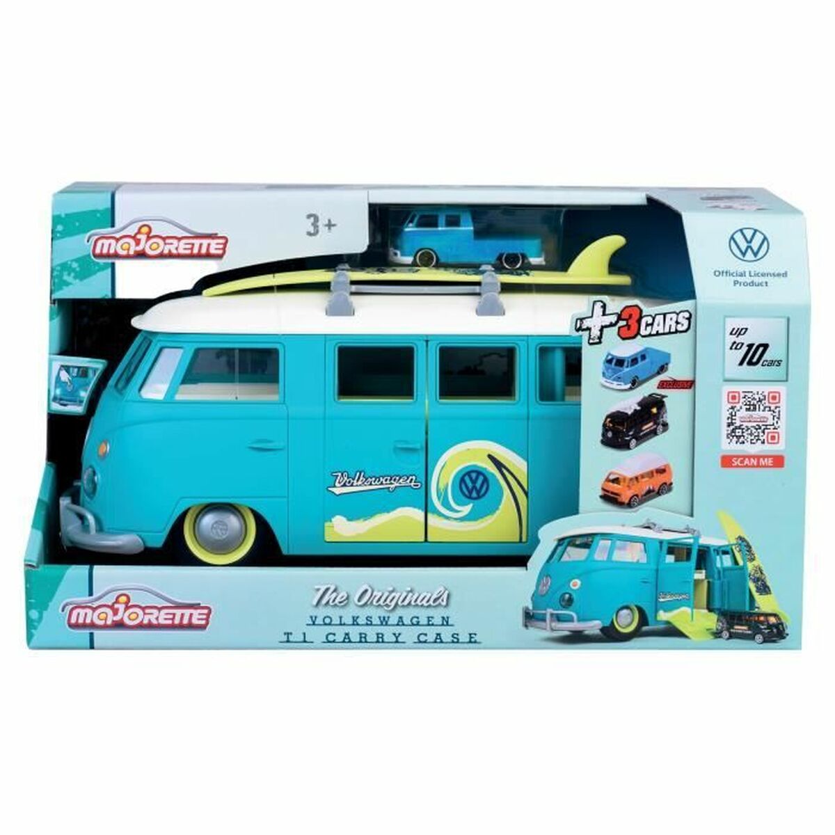 Set de Jucării cu Vehicule Majorette Volkswagen T1 Carry Case Albastru - Jucarii si jocuri, Vehicule