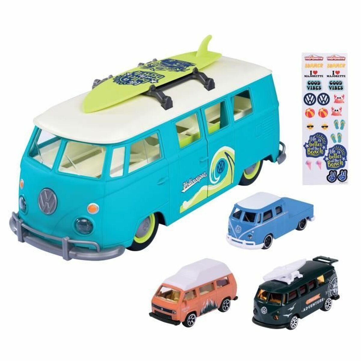Set de Jucării cu Vehicule Majorette Volkswagen T1 Carry Case Albastru - Jucarii si jocuri, Vehicule