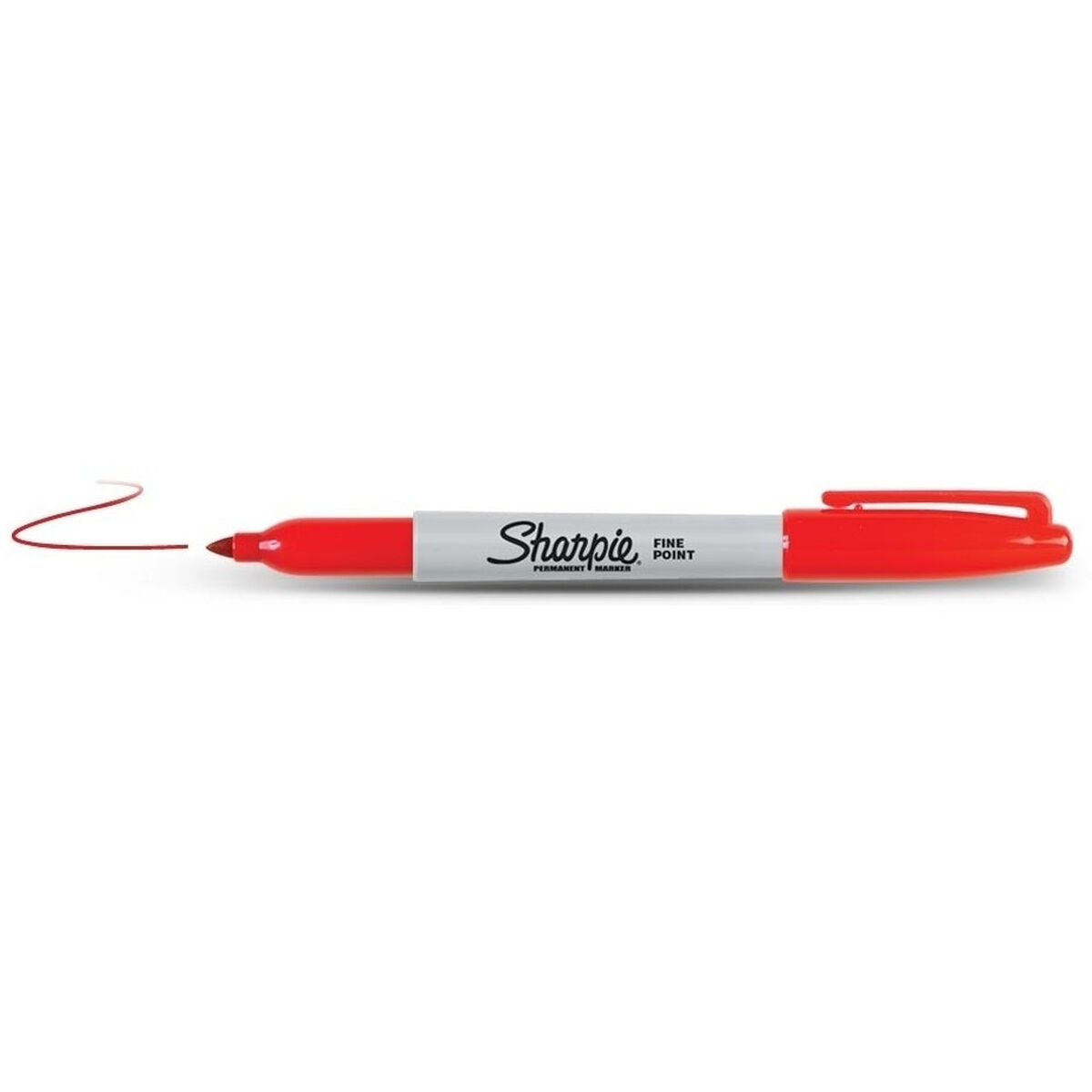 Marker permanent Sharpie Fine Point Roșu (12 Unități) - Birou și papetărie, Pixuri, creioane și articole de scris