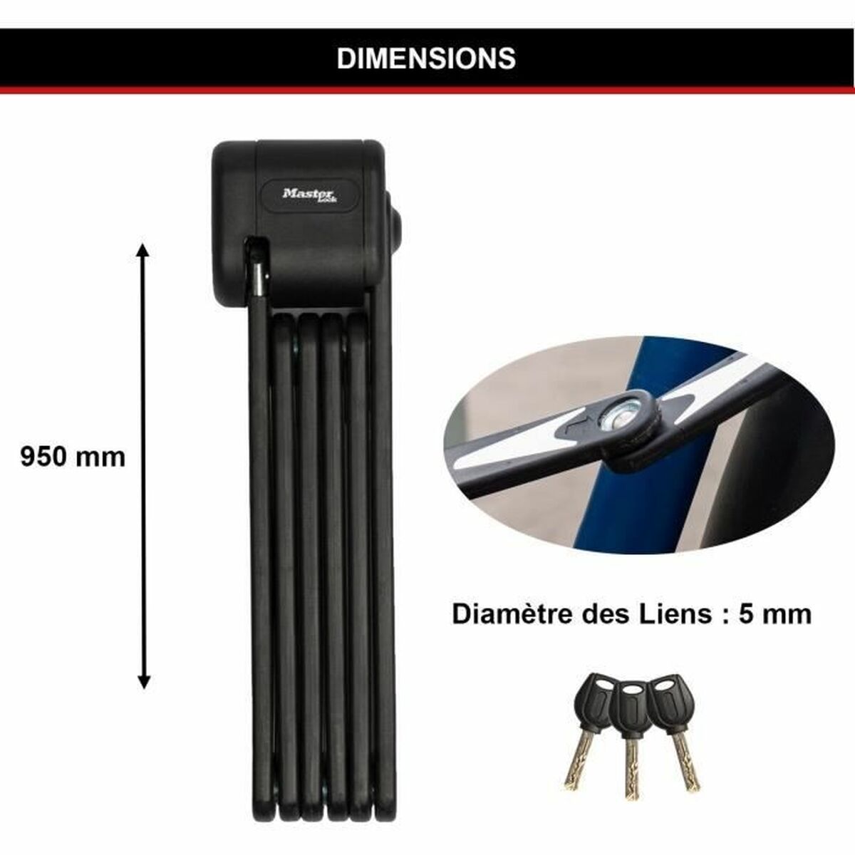 Lacăt cu cheie Master Lock - Sport și în aer liber, Ciclism