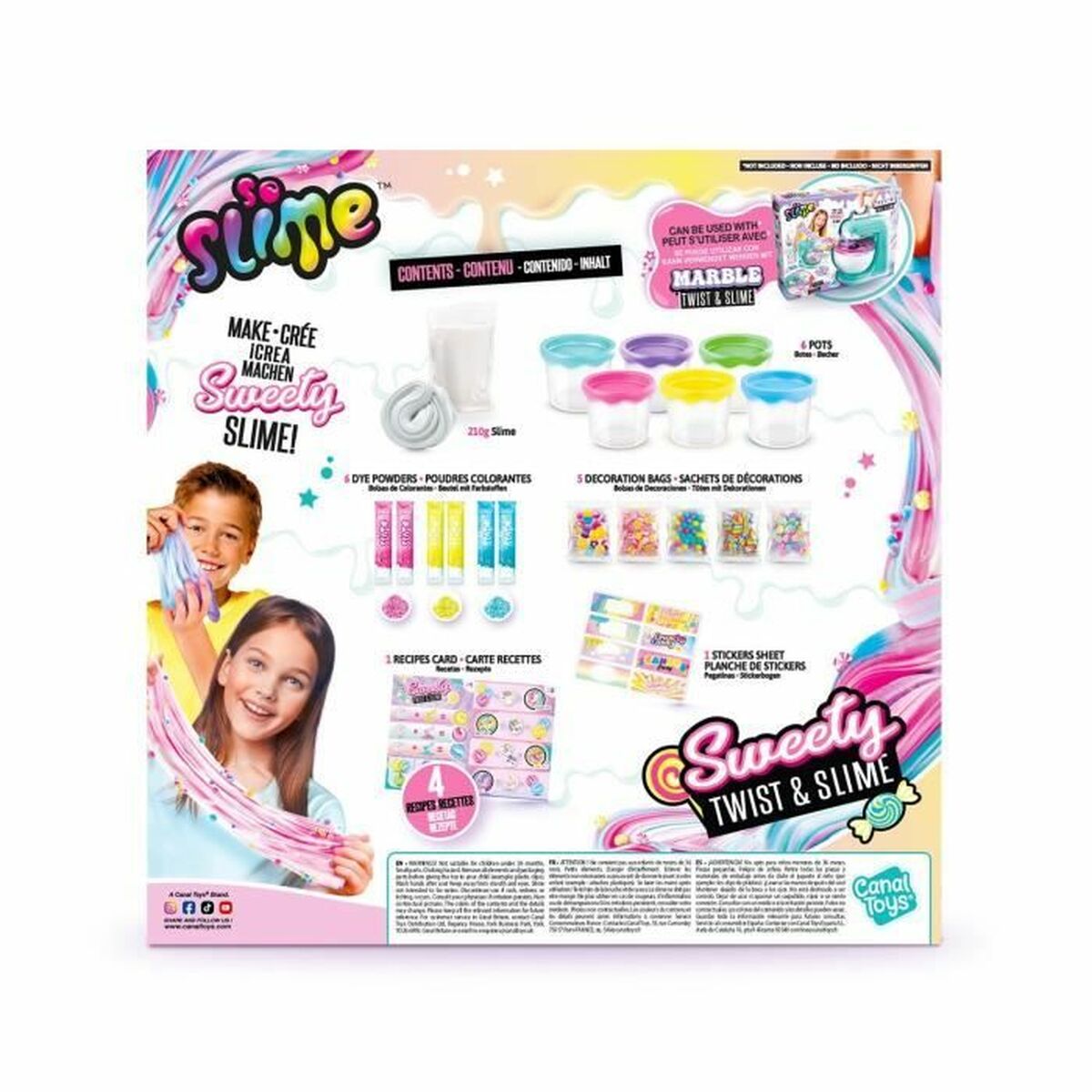 Joc de Plastilină Canal Toys Twist & Slime Sweety Kit - Jucarii si jocuri, Activități creative