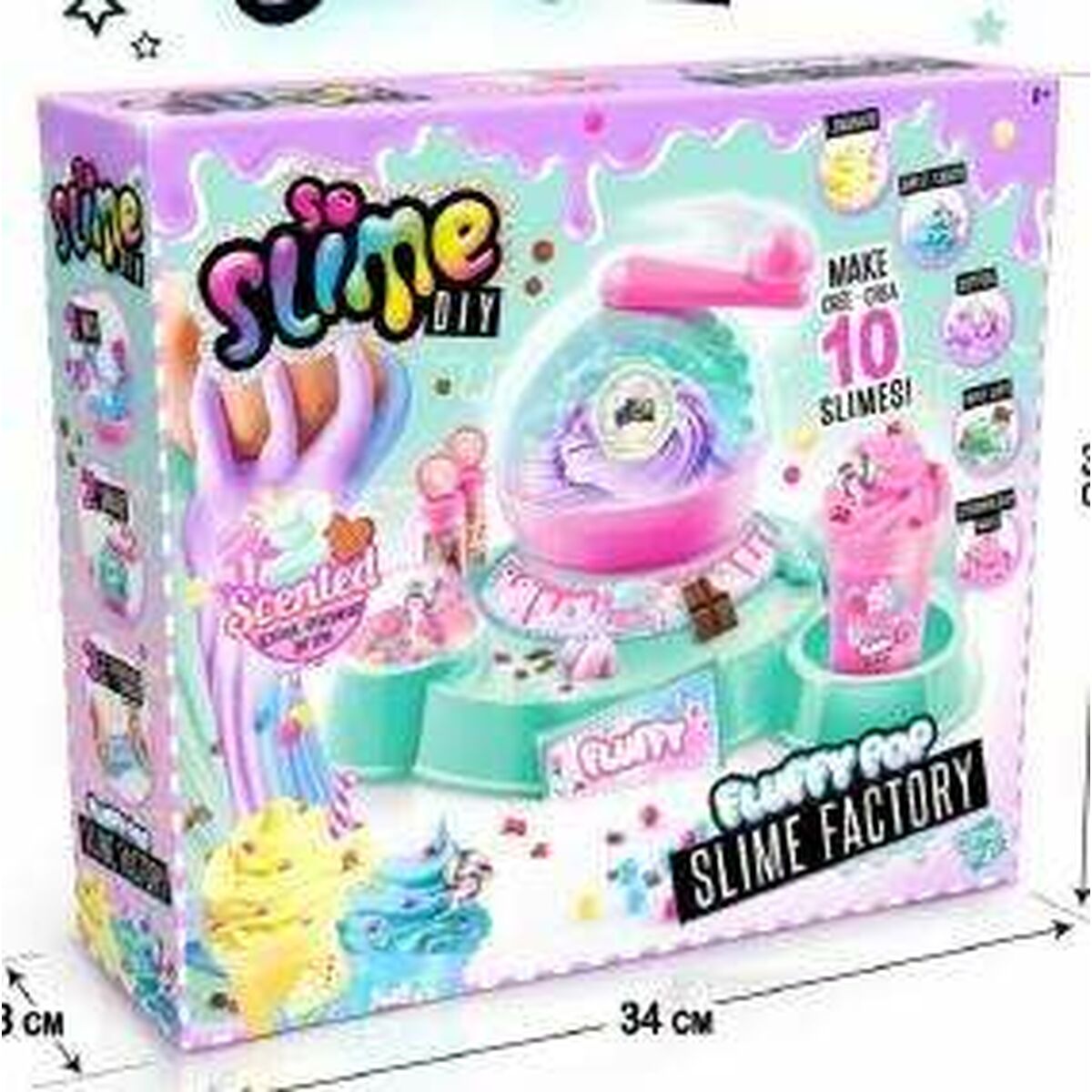 Slime Canal Toys Fluffy Roz Turquoise - Jucarii si jocuri, Activități creative