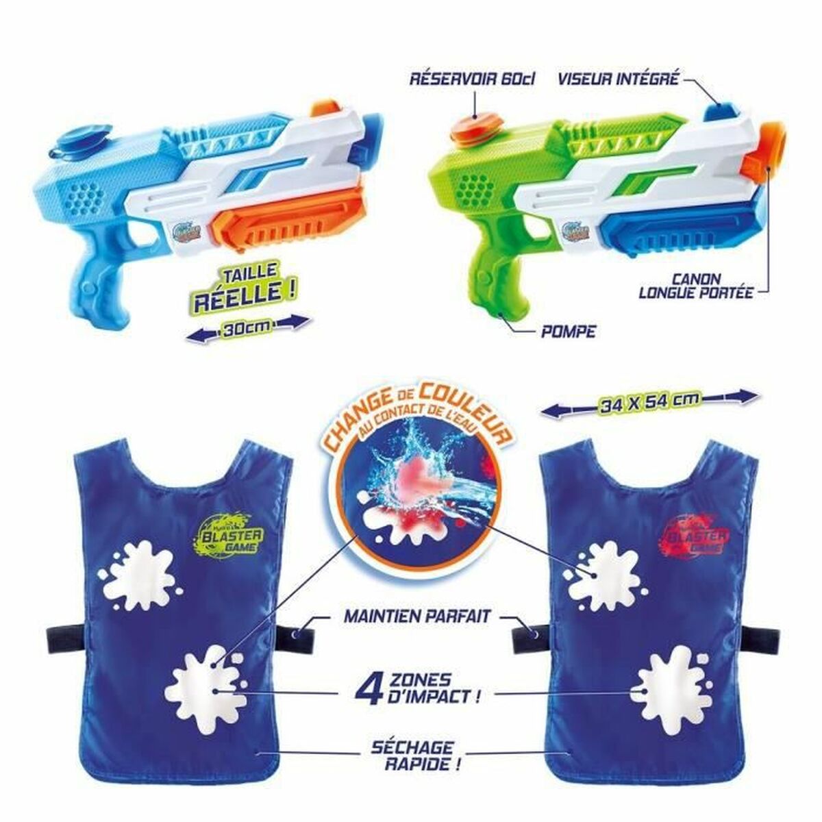 Pistol de Apă cu Rezervor Canal Toys Water Game (FR) - Jucarii si jocuri, În aer liber și sport