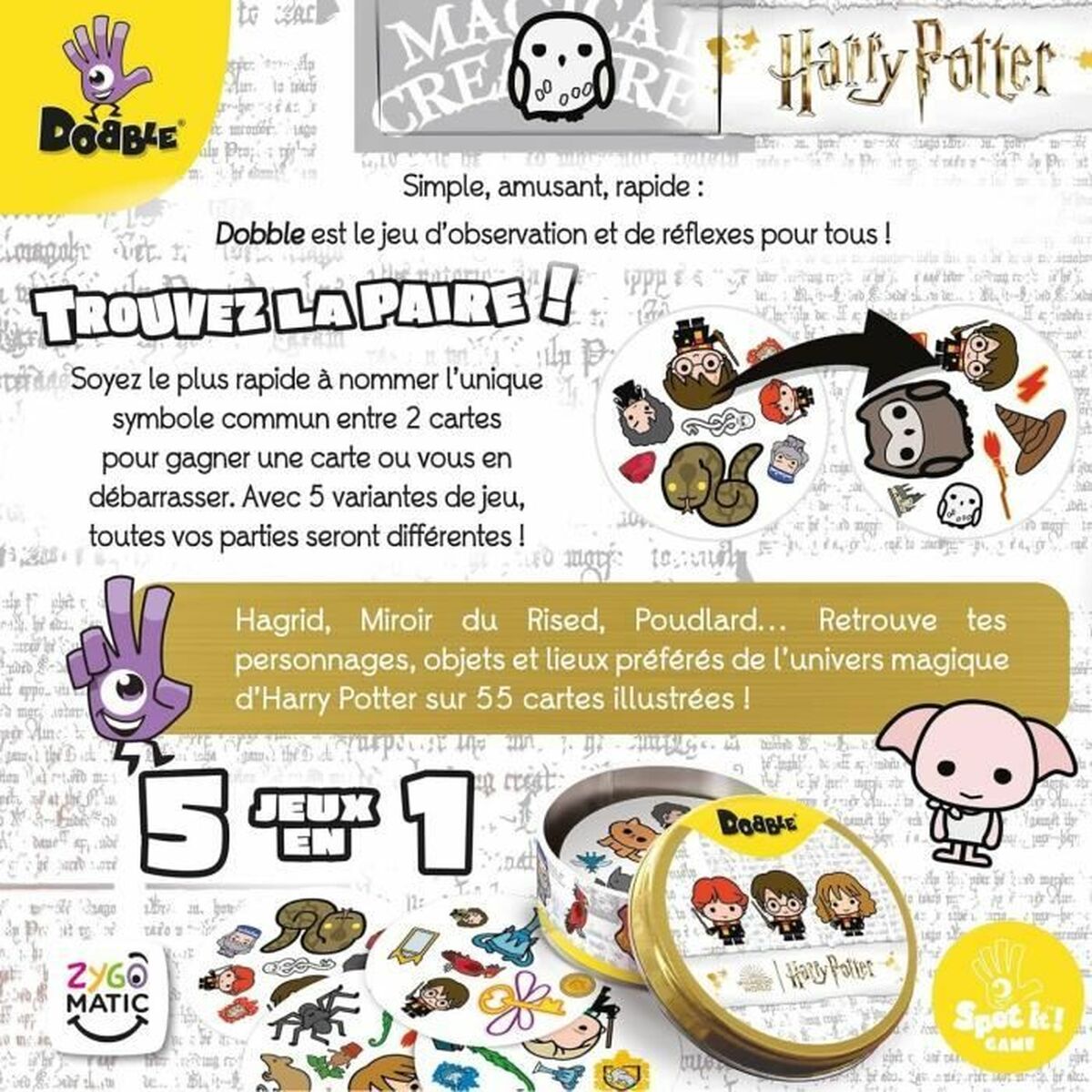Joc Educativ Asmodee Dobble Harry Potter - Jucarii si jocuri, Jocuri și accesorii