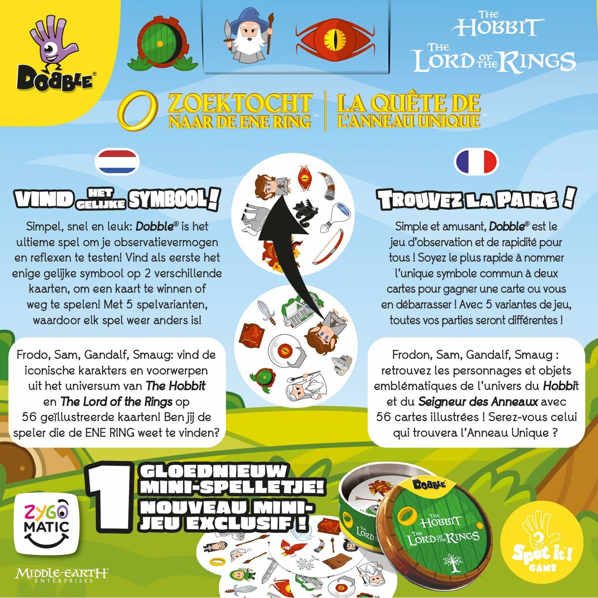 Joc de Masă Asmodee Dobble The Lord of the Rings - Jucarii si jocuri, Jocuri și accesorii