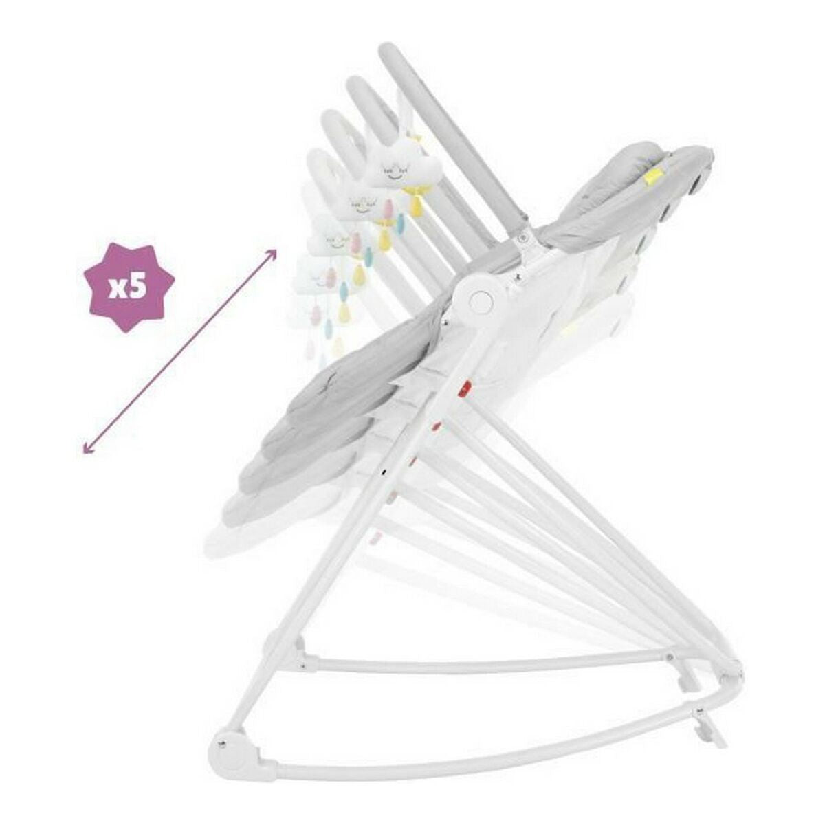 Hamac pentru Bebeluș Badabulle Compact'up High Gri - Bebelus, Dormitor