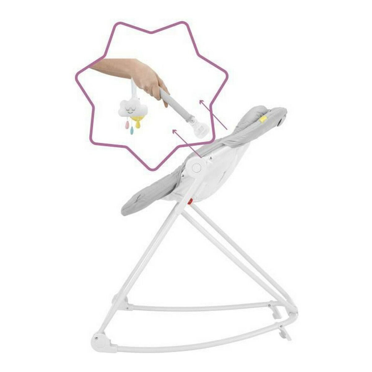 Hamac pentru Bebeluș Badabulle Compact'up High Gri - Bebelus, Dormitor