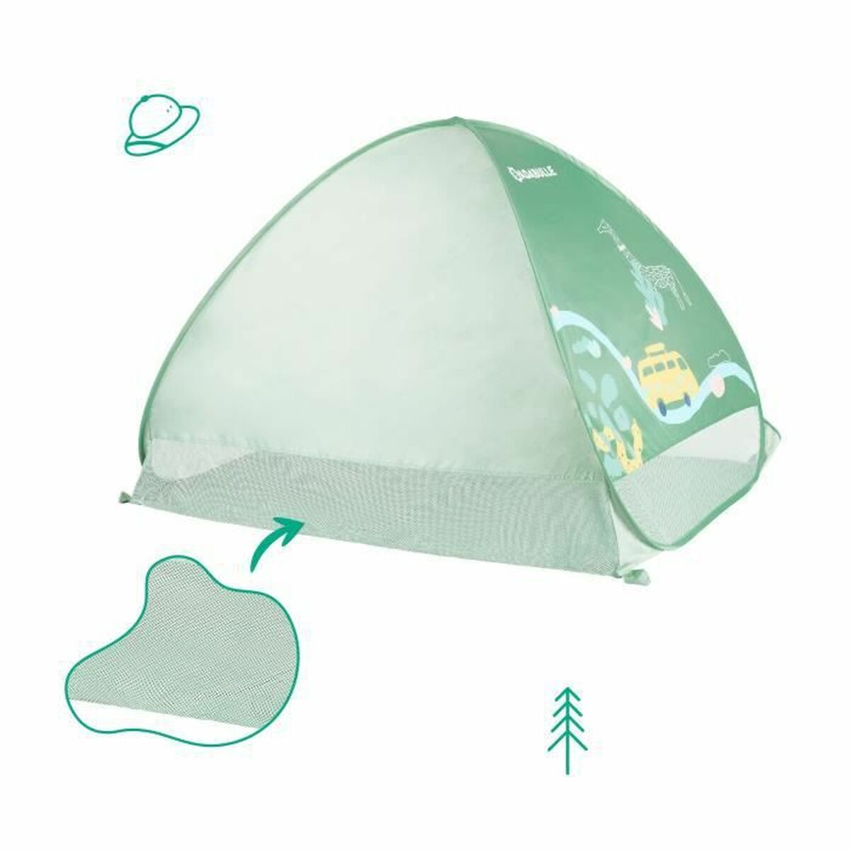Loc de joacă Badabulle B038205 125 x 100 x 85 cm - Bebelus, Dormitor