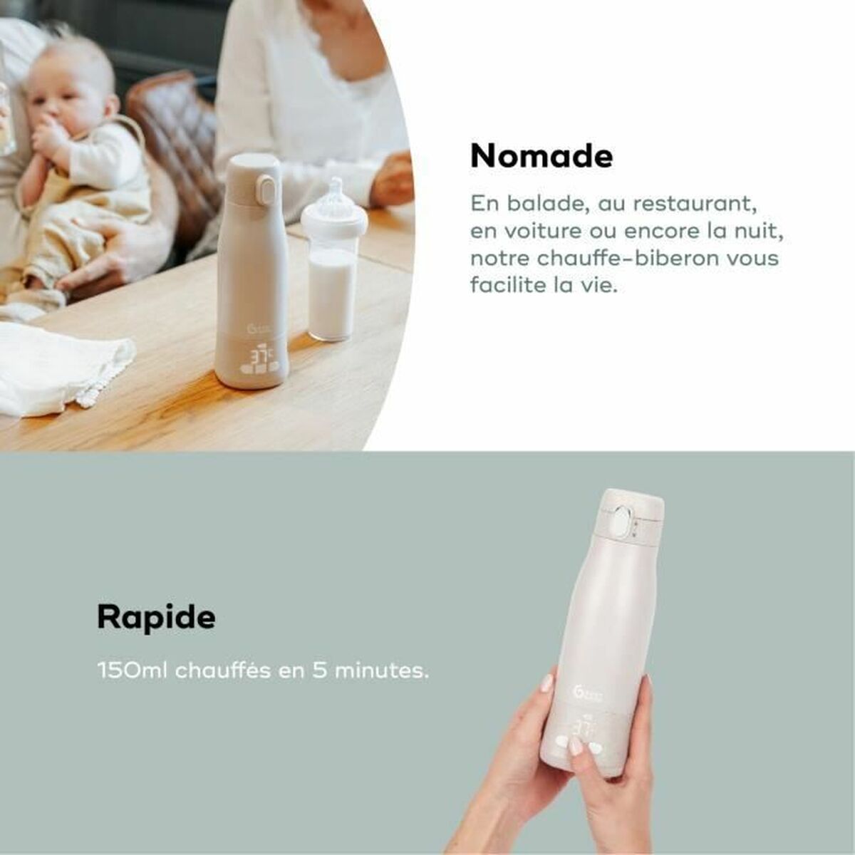 Încălzitor pentru biberon Babymoov Moov & Feed Bej - Bebelus, Alăptarea și hrănirea