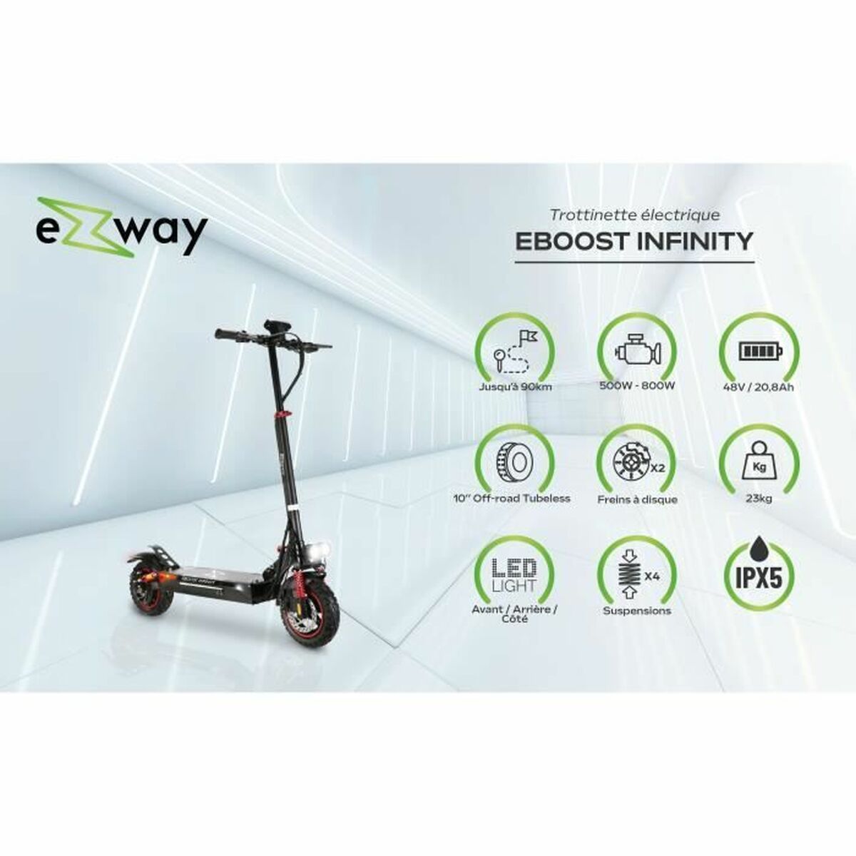 Trotinetă Electrică EZWAY 800 W - Sport și în aer liber, Mobilitate urbană